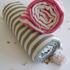 Turkish Towel, Peshtemal, beach towel, bath towel, picnic towel, hamam, SPA, housewarming gift, yoga, bridesmaid gift, Christmas gift image 7