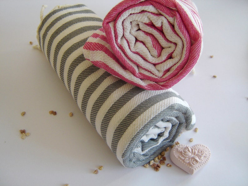 Turkish Towel, Peshtemal, beach towel, bath towel, picnic towel, hamam, SPA, housewarming gift, yoga, bridesmaid gift, Christmas gift image 7