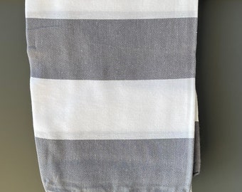 TURKISH Beach TOWEL, Eco-friendly Peshtemal, Natural, Home decoration, Bathroom, Christmas gift , white striped