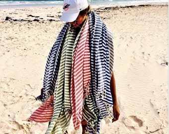 Set of 2 Turkish Towel: Peshtemal, Bath, Beach, Spa Towel, Red and Black, spring, easter , mom , mother , christmas gift