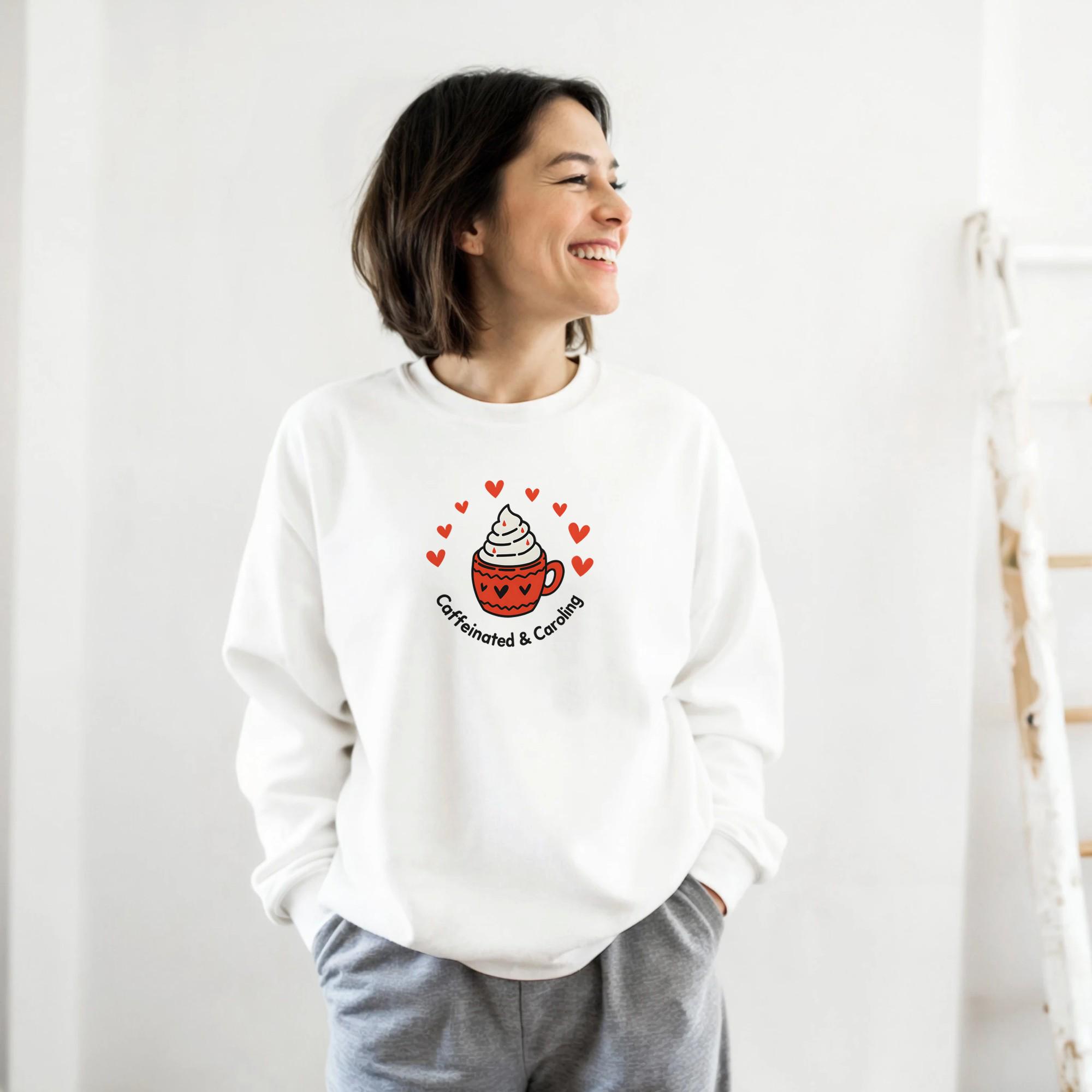 Süßer Weihnachtsbär Hoodie – Mit Nikolausmütze Und Kaffeetasse, Perfekt Für Die Gemütliche Winterzeit