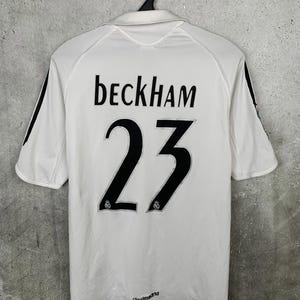 Vintage 2005 2006 Real Madrid Home Football Shirt #23 Beckham Adidas Jersey Size S image 4
