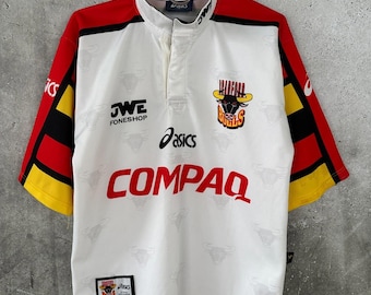 Vintage Bradford Bulls Rugby Jersey 1998 #25 Lowes Signed Asics Shirt Size S
