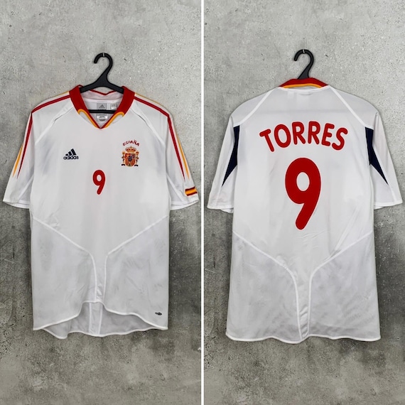 Vintage 2004/2006 Spain Away Football Shirt #9 Torres Adidas