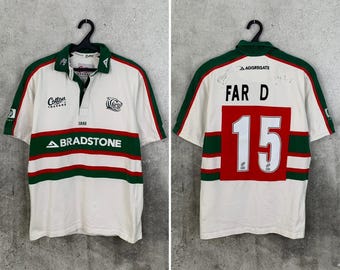 Vintage 2002/2003 Leicester Tigers Away Rugby Union Shirt Cotton Traders Jersey Size M