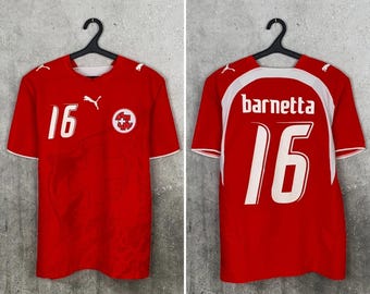Vintage 2006 Switzerland Home Football Shirt #16 Barnetta Puma Jersey Size S