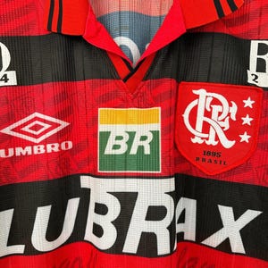 Vintage 1995/1996 Flamengo Home Football Shirt #10 Romario Umbro Brazil Jersey Size L image 4