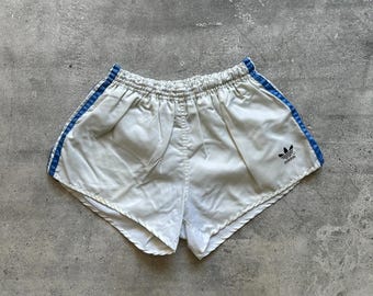Vintage Adidas 80s Sprinter Shorts White Racer Nylon Running Ventex Size M