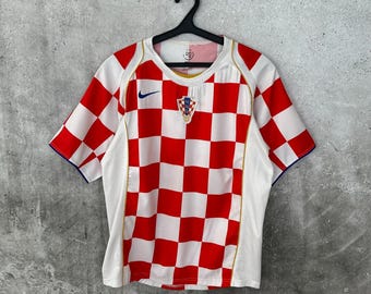 Vintage Croatia 2004 2005 Home Football Jersey Nike Shirt Size M