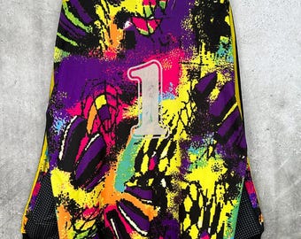 Camiseta de portero vintage Adidas de los años 90, multicolor, talla L.