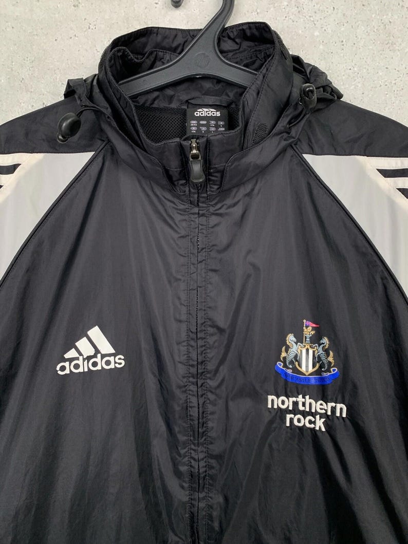 Vintage 2005/2006 Newcastle United Training Football Track Jacket Adidas Jersey Size M image 2