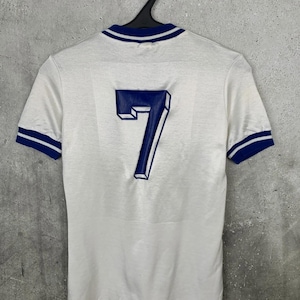 Vintage 1970s Le Coq Sportif Football Shirt #7 France Template Jersey Size S image 4