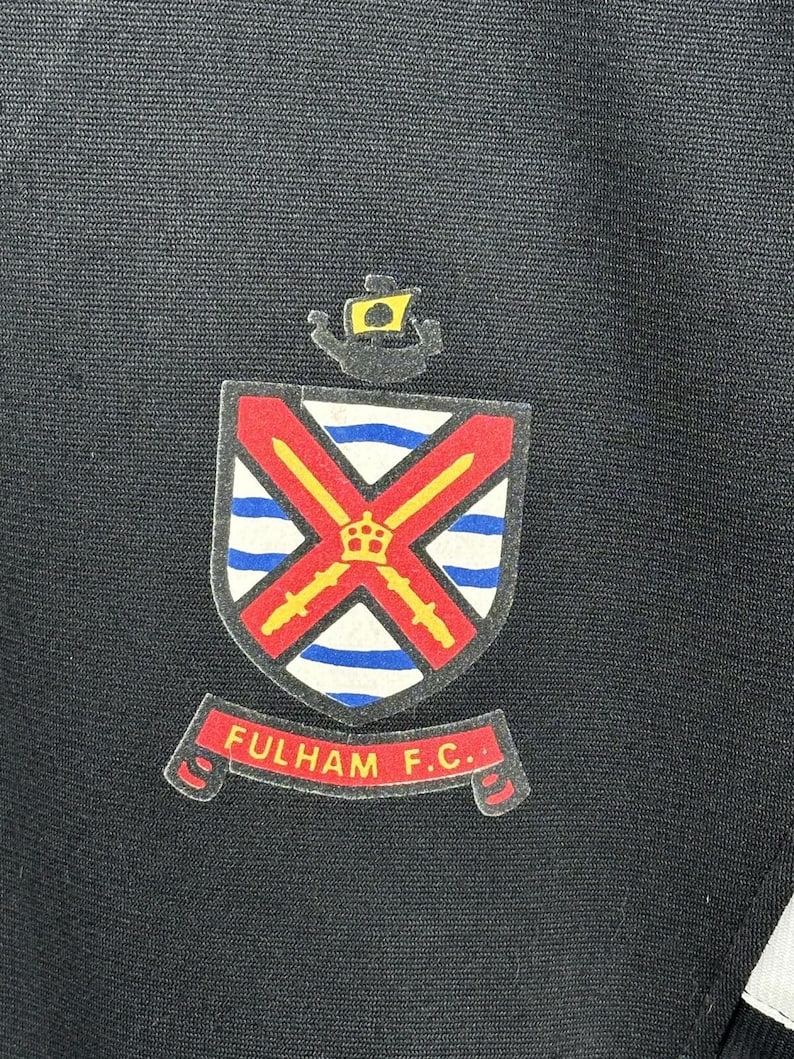 Chaqueta deportiva de entrenamiento del Fulham, modelo vintage de 1988-1989, con el logotipo del marcador y la camiseta, talla S. imagen 5