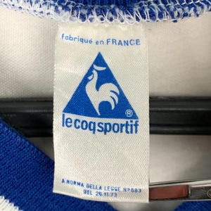 Vintage 1970s Le Coq Sportif Football Shirt #7 France Template Jersey Size S image 6