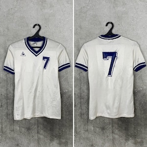 Vintage 1970s Le Coq Sportif Football Shirt #7 France Template Jersey Size S image 1