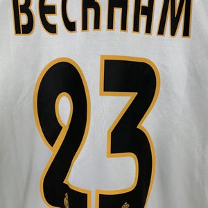 Vintage 2004/2005 Real Madrid Home Football Shirt #23 Beckham Adidas Jersey Size S image 6