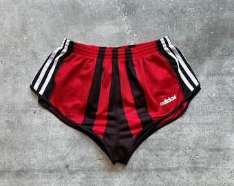 Vintage 1980s Adidas Red Racer Football Running Sprinter Shorts Size M