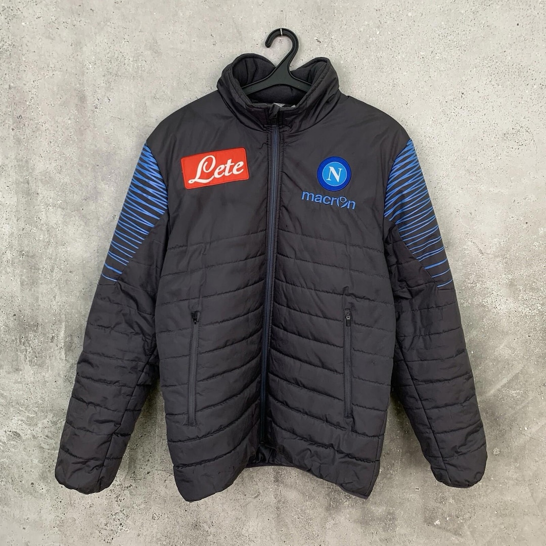 Vintage 2000's SSC Napoli Training Football Jacket Macron Bench