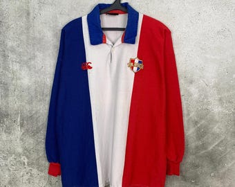 Vintage 1990's France Rugby Union Shirt Canterbury National Team Jersey Size XXL