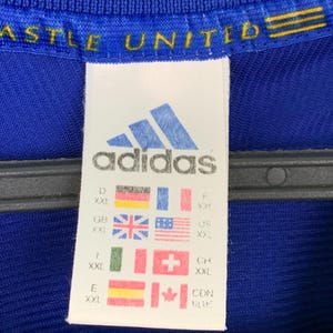 ヴィンテージ 1998/1999 ニューカッスル・ユナイテッド アウェイ サッカーシャツ アディダス ジャージ サイズ XXL 画像 9