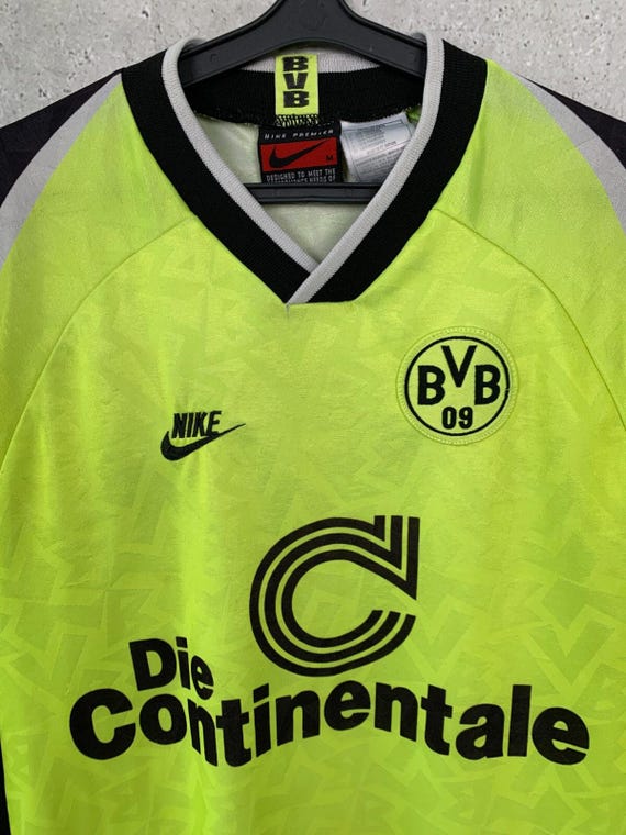 Vintage 1995/1996 Borussia Dortmund Home Football Shirt Nike Long