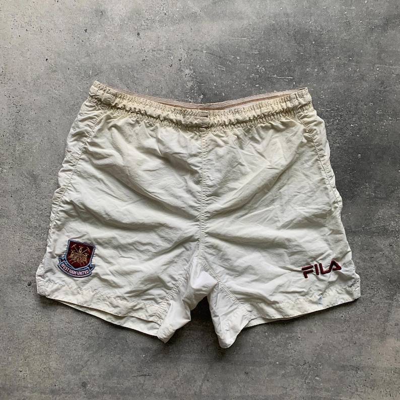 Vintage 2001/2003 West Ham United Fußball Shorts Fila Größe XS Bild 1