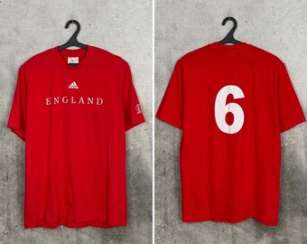 Vintage 2002 England World Cup Football Shirt #6 Campbell Adidas
