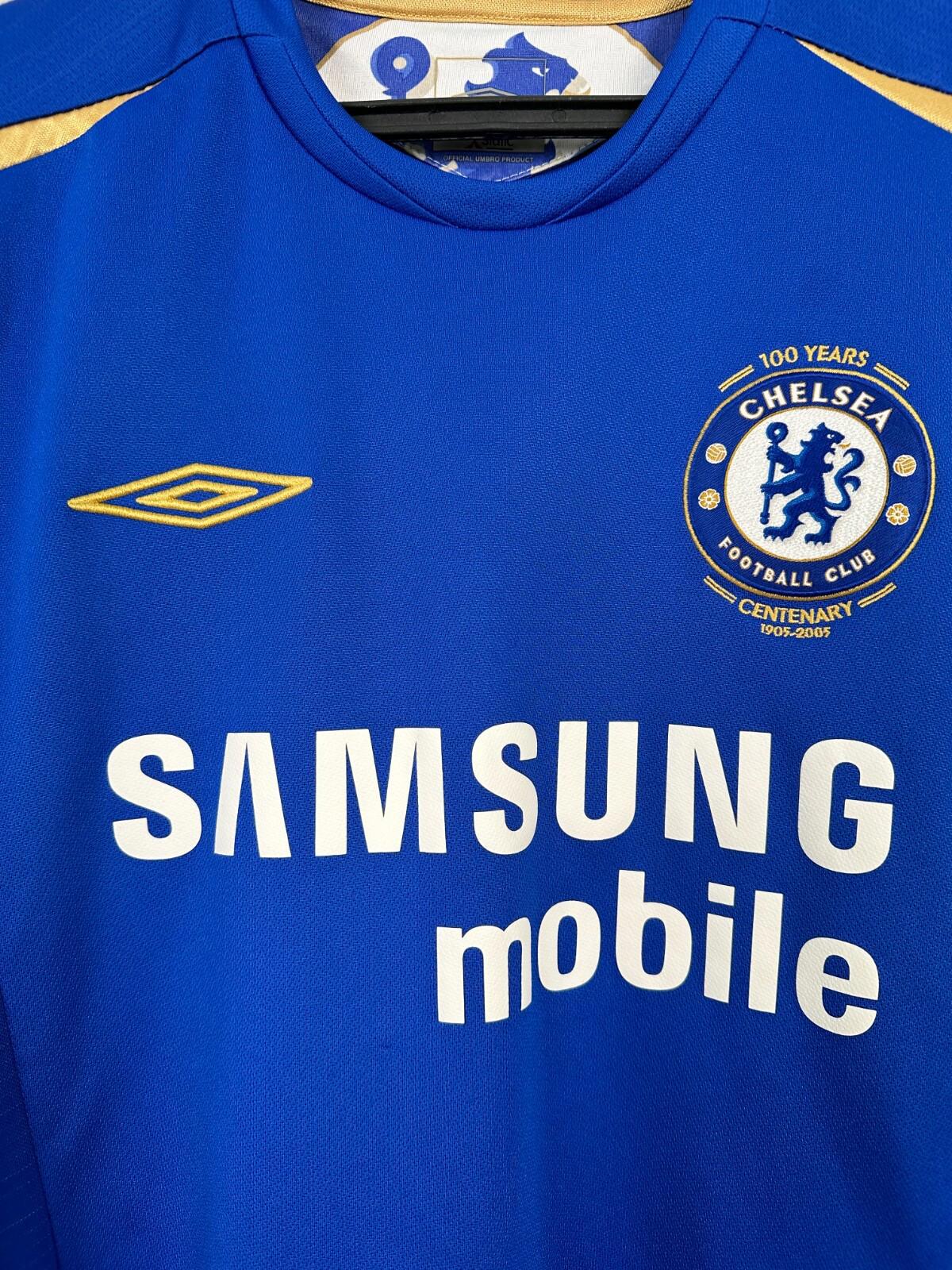 Vintage 2005 2006 Chelsea Home Football Shirt #16 Robben Umbro