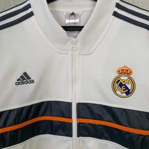 Vintage 2000s Real Madrid Training Football Track Jacket Adidas Jersey Size L image 2