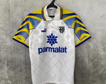 Puma Parma Home Soccer Jersey 1995/1996 Size L - Puma Parma