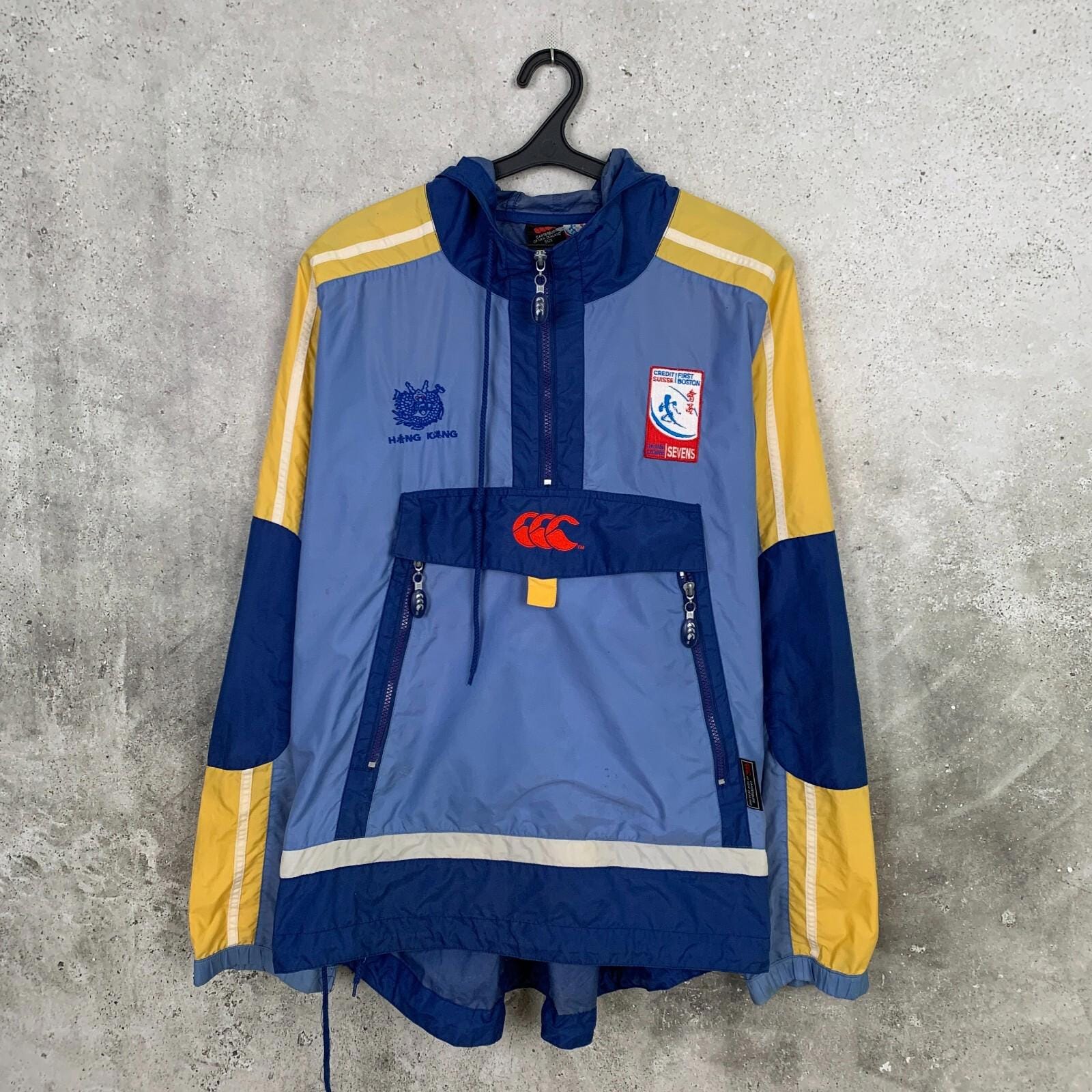 Vintage 1990s Hong Kong Sevens Rugby Union Rain Jacket Canterbury