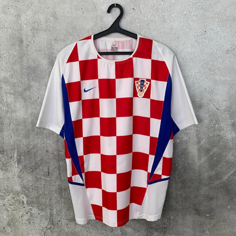 Vintage 2002/2004 Kroatisch voetbalshirt thuis voetbalshirt Nike, maat L afbeelding 1