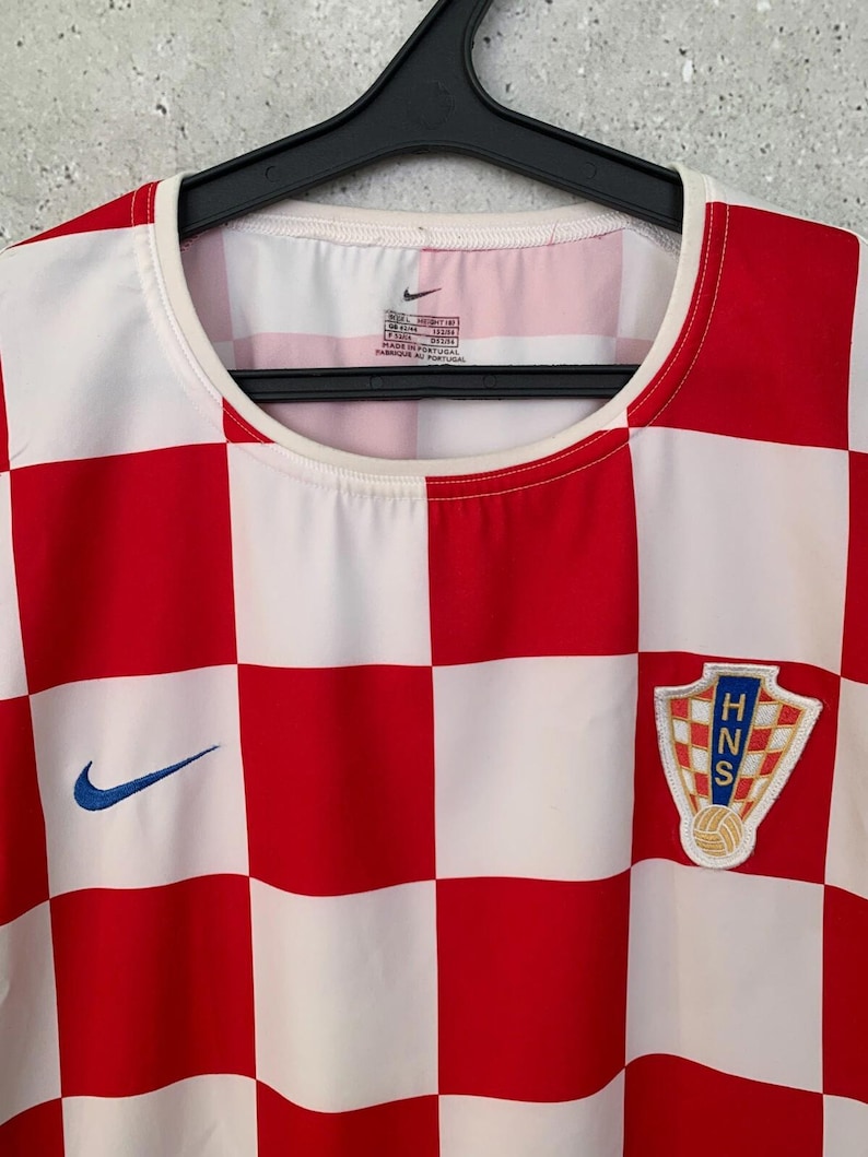 Vintage 2002/2004 Kroatisch voetbalshirt thuis voetbalshirt Nike, maat L afbeelding 2