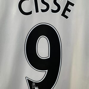 Camisa de futebol vintage do Newcastle United, modelo titular, número 9, Cisse, da Puma, tamanho G (L), anos 2000 imagem 8