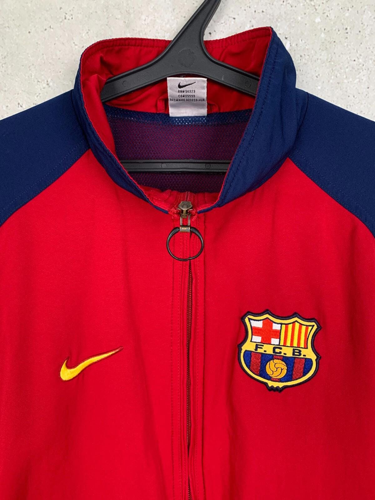 ウェア 1998-99 FC Barcelona Nike uniform Vintage 1998/1999 Barcelona Training Football Track Jacket Nike