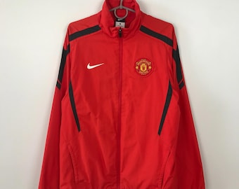 Vintage 2000's Manchester United Training Football Track Jacket Nike Jersey Size S