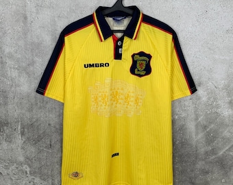 Vintage 1997/1998 Schottland Auswärts Fußball Shirt Umbro National Team Jersey Größe XL