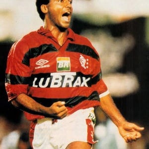 Vintage 1995/1996 Flamengo Home Football Shirt #10 Romario Umbro Brazil Jersey Size L image 3