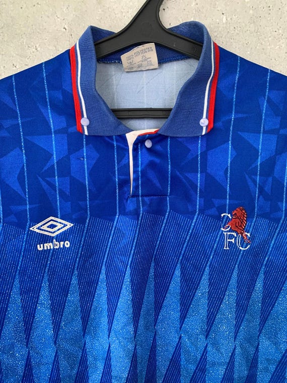 Vintage 1989/1991 Chelsea Home Football Shirt Umbro Jersey Size M