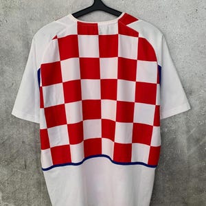 Vintage 2002/2004 Kroatisch voetbalshirt thuis voetbalshirt Nike, maat L afbeelding 3