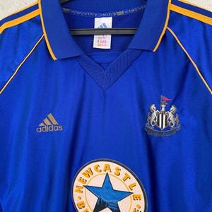 ヴィンテージ 1998/1999 ニューカッスル・ユナイテッド アウェイ サッカーシャツ アディダス ジャージ サイズ XXL 画像 2