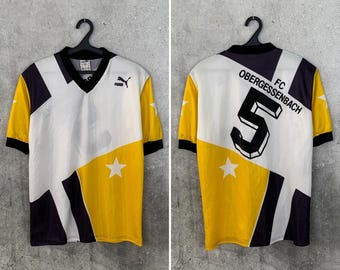 Vintage 1990's Puma Template Football Shirt #5 FC Obergessenbach Jersey Size M
