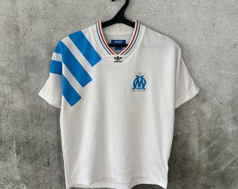 Vintage Olympique Marseille 1992 1993 Home Football Jersey Adidas Shirt Size S