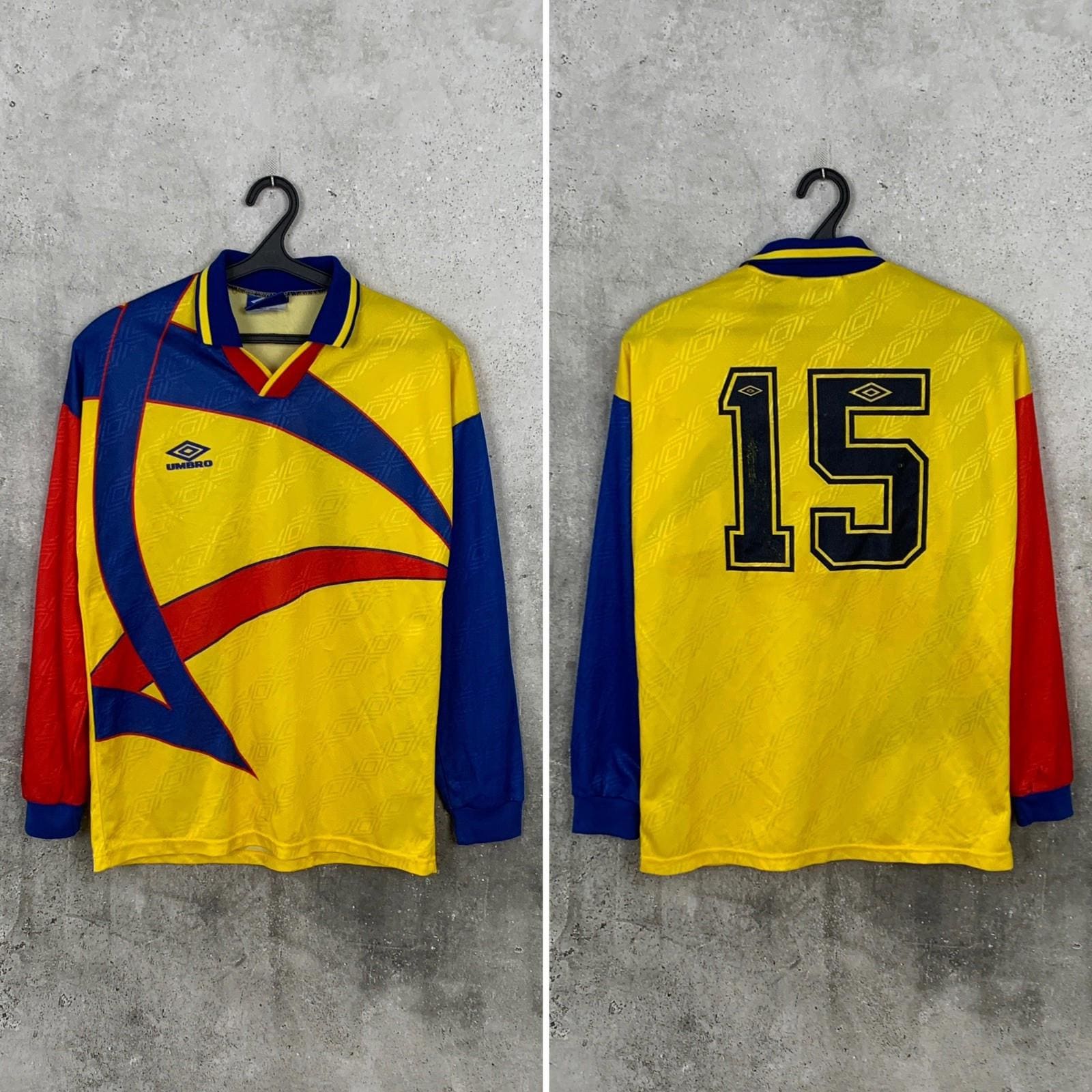 Vintage 1990's Umbro Template Football Shirt #15 Colombia Style