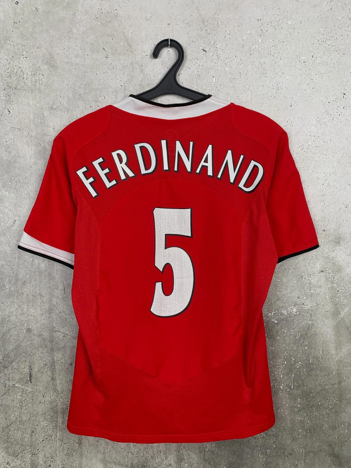 Vintage 2004/2006 Manchester United Home Football Shirt #5 Rio