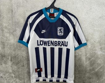 Camiseta de visitante vintage del TSV 1860 de Múnich, temporada 1995-1996, Nike Football Shirt Talla S