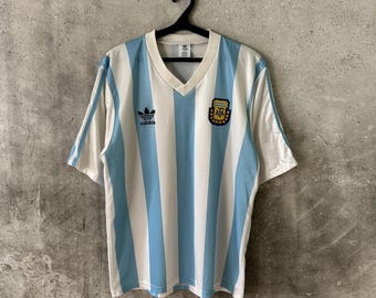 Vintage 1990/1992 Argentinien Heim Trikot Adidas National Team Trikot Größe XL