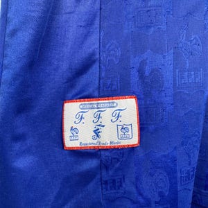 Camiseta de fútbol de la selección francesa de local, temporada 1996/1998, marca Adidas, talla M. imagen 4