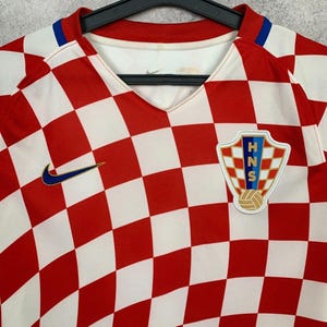 Camiseta de fútbol de Croacia de la década de 2000, marca Nike, talla M. imagen 2