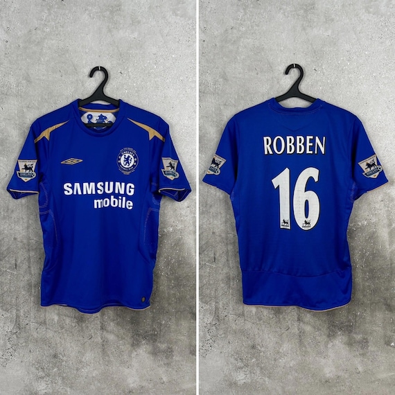 Vintage 2005 2006 Chelsea Home Football Shirt #16 Robben Umbro